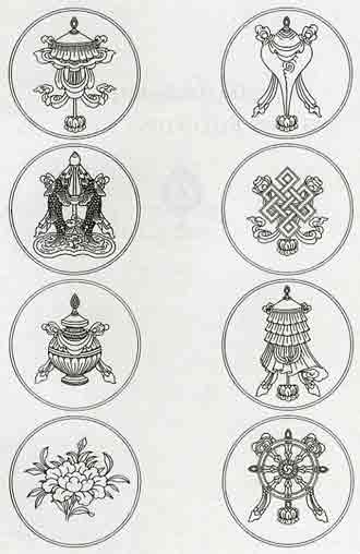 
The Eight Auspicious Symbols - Handbook of Tibetan Buddhist Symbols book
